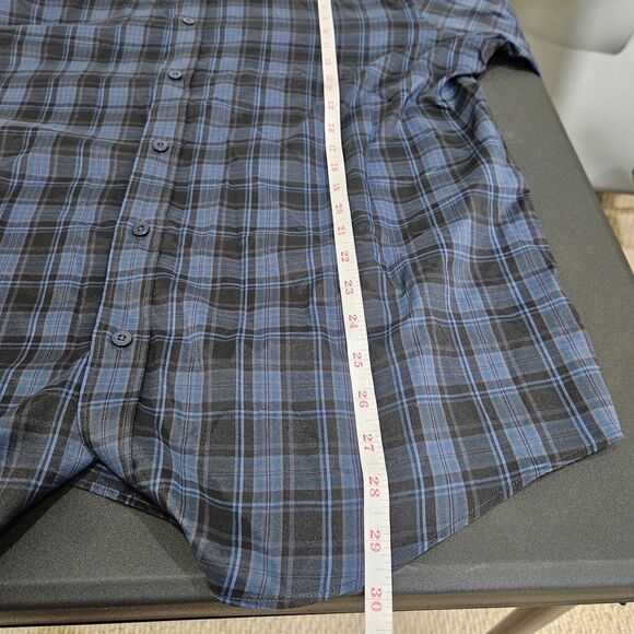 Untuckit Men Bacaro Plaid Button Down Shirt XL Blue Regular Preppy Office Casual - Picture 7 of 8